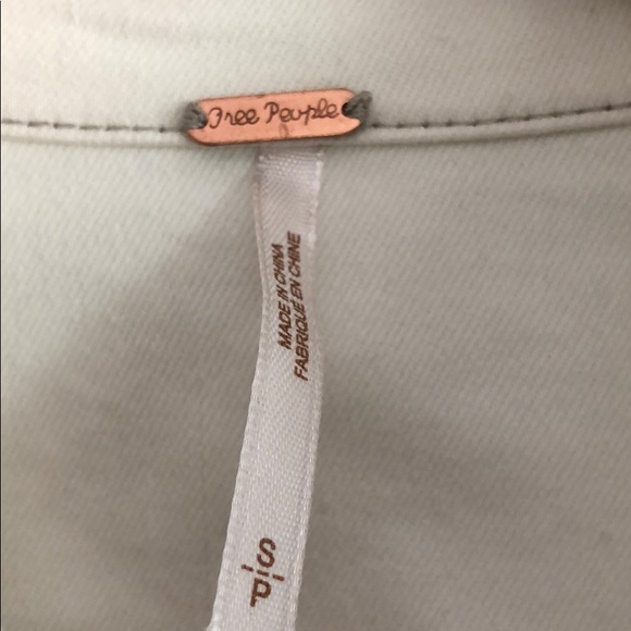 Free People White Jean Jacket - Picture 2 of 5